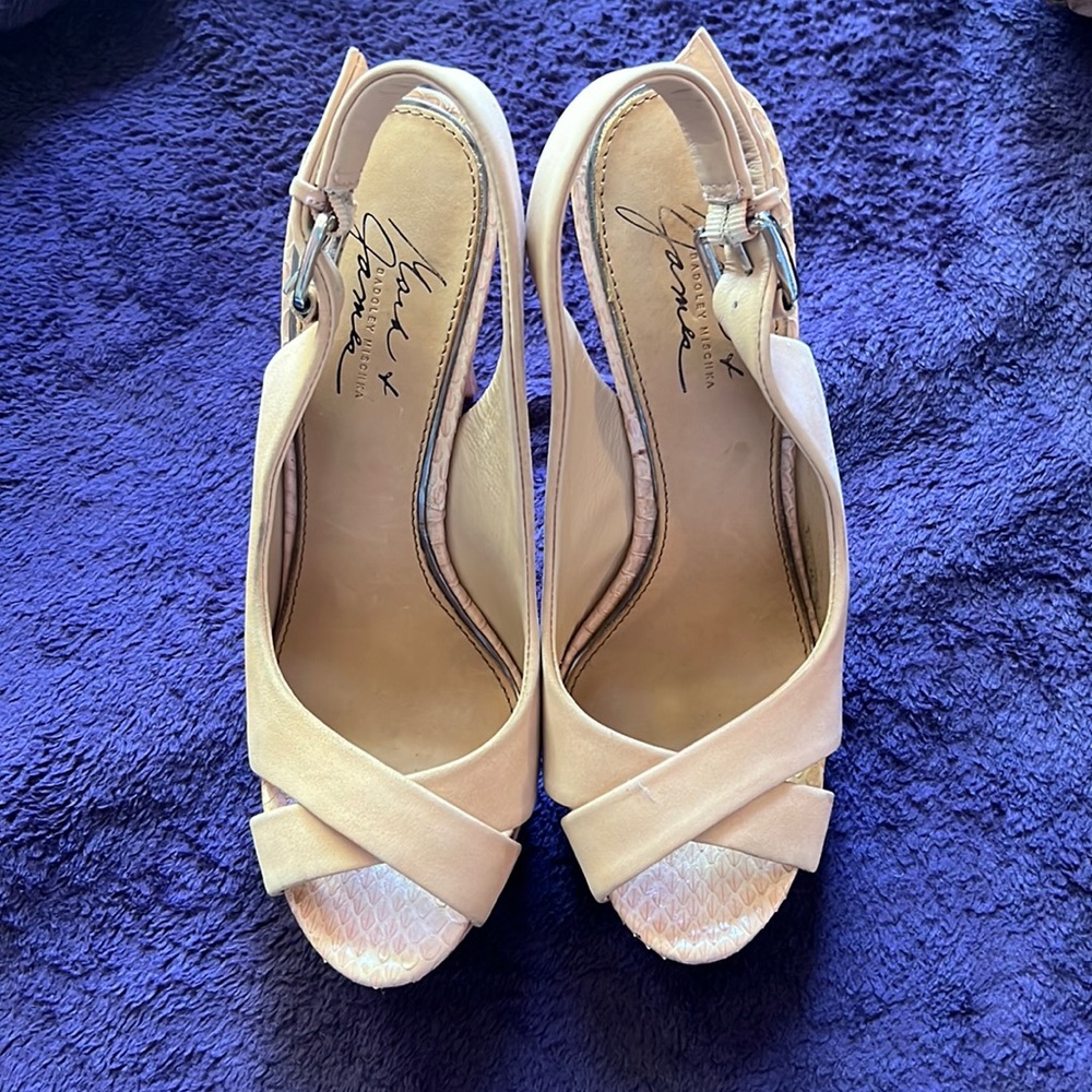 Badgley Mischka platform sandals.